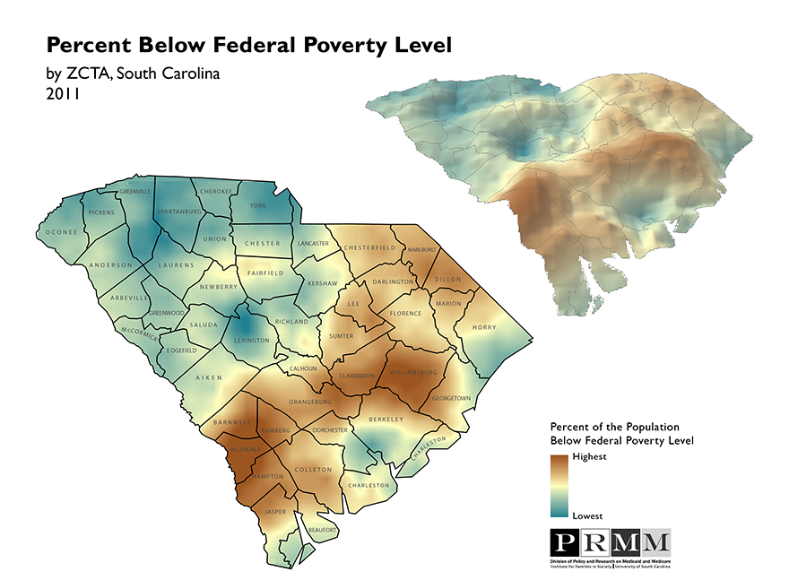 Percent Below Federal Poverty Level SC HealthViz South Carolina