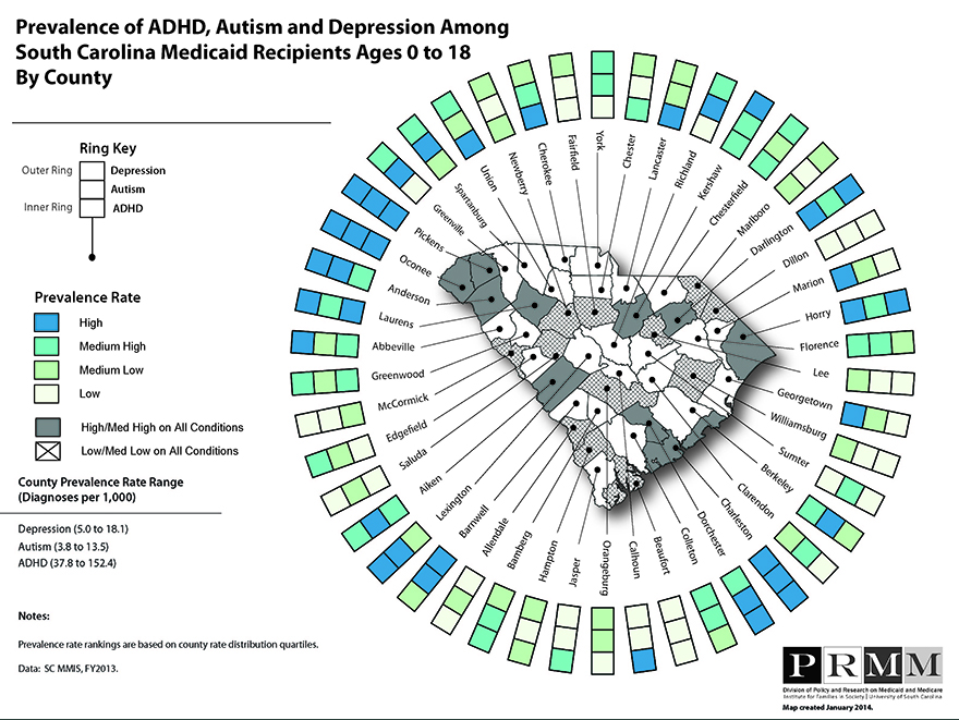Featured Ring Map of SC Medicaid Data